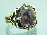 Turkish Handmade Jewelry 925 Sterling Silver Amethyst Stone Men's Rings