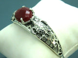 Turkish Handmade Jewelry 925 Sterling Silver Ruby Stone Womens Bangle