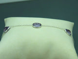 Turkish Handmade Jewelry 925 Sterling Silver Amethyst Stone Womens Bracelet