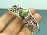 Turkish Handmade Jewelry 925 Sterling Silver Dragonstone Womens Bangle
