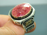 Turkish Handmade Jewelry 925 Sterling Silver Zircon Stone Mens Rings
