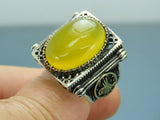 Turkish Handmade Jewelry 925 Sterling Silver Agate Stone Imperial Mens Rings