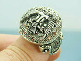 Turkish Handmade Jewelry 925 Sterling Silver Quartz Stone Mens Rings