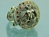 Turkish Handmade Jewelry 925 Sterling Silver Quartz Stone Mens Rings