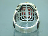Turkish Handmade Jewelry 925 Sterling Silver Zircon Stone Mens Rings