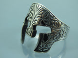 Turkish Handmade Jewelry 925 Sterling Silver Gladiator Design Mens Rings