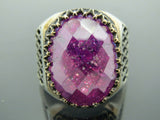 Turkish Handmade Jewelry 925 Sterling Silver Zircon Stone Mens Rings