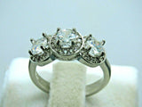 Turkish Handmade Jewelry 925 Sterling Silver Zircon Stone Women Ring Sz 7