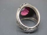 Turkish Handmade Jewelry 925 Sterling Silver Ruby Stone Mens Rings