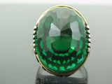 Turkish Handmade Jewelry 925 Sterling Silver Emerald Stone Mens Rings