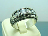 Turkish Handmade Jewelry 925 Sterling Silver Zircon Stone Mens Rings