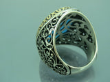 Turkish Handmade Jewelry 925 Sterling Silver Aquamarine Stone Mens Rings