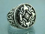 Turkish Handmade Jewelry 925 Sterling Silver Tulip Design Mens Rings