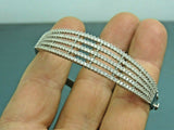 Turkish Handmade Jewelry 925 Sterling Silver Zircon Stone Womens Bangle
