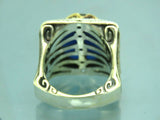 Turkish Handmade Jewelry 925 Sterling Silver Sapphire Stone Mens Rings