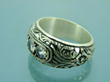 Turkish Handmade Jewelry 925 Sterling Silver Zircon Stone Mens Rings