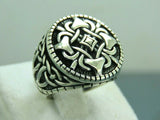 Turkish Handmade Jewelry 925 Sterling Silver Tulip Design Mens Rings