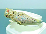 Turkish Handmade Jewelry 925 Sterling Silver Zircon Stone Womens Bangle