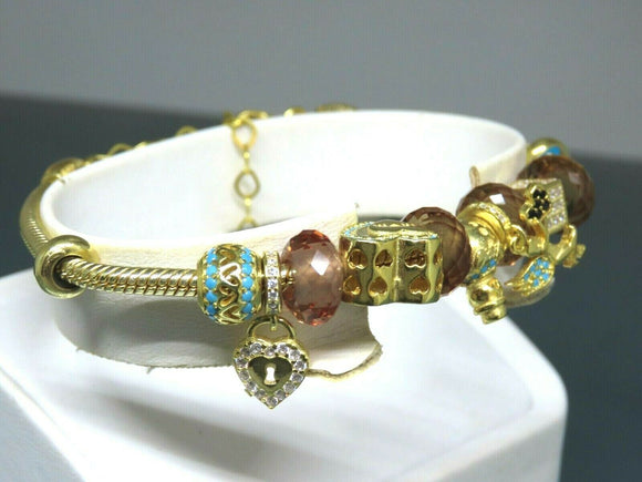 Turkish Handmade Jewelry 925 Sterling Silver Alexandrite Stone Womens Charm Bracelet