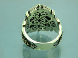 Turkish Handmade Jewelry 925 Sterling Silver Turquoise Stone Mens Rings