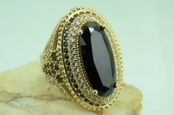 Turkish Handmade Jewelry 925 Sterling Silver Onyx Stone Womens Ring