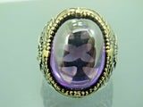 Turkish Handmade Jewelry 925 Sterling Silver Amethyst Stone Men's Rings