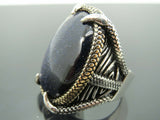 Turkish Handmade Jewelry 925 Sterling Silver Aventurine Stone Mens Rings