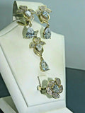 Turkish Handmade Jewelry 925 Sterling Silver Zircon Stone Women Earring Set