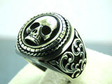 Turkish Handmade Jewelry 925 Sterling Silver Skull Design Mens Rings