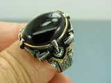 Turkish Handmade Jewelry 925 Sterling Silver Onyx Stone Mens Rings