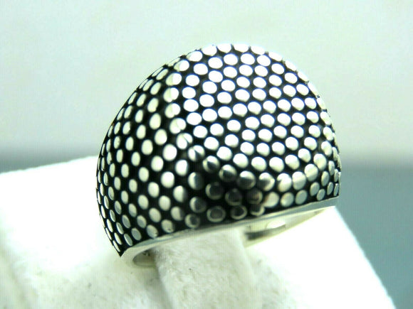 Turkish Handmade Jewelry 925 Sterling Silver Serrated Design Mens Rings