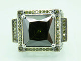 Turkish Handmade Jewelry 925 Sterling Silver Peridot Stone Men's Rings