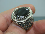 Turkish Handmade Jewelry 925 Sterling Silver Onyx Stone Mens Rings
