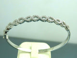 Turkish Handmade Jewelry 925 Sterling Silver Zircon Stone Womens Bangle