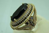 Turkish Handmade Jewelry 925 Sterling Silver Onyx Stone Womens Ring