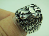 Turkish Handmade Jewelry 925 Sterling Silver Lion Desing Men's Ring Sz 11