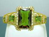 Turkish Handmade Jewelry 925 Sterling Silver Alexandrite Stone Womens Bangle