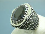 Turkish Handmade Jewelry 925 Sterling Silver Onyx Stone Mens Rings