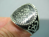 Turkish Handmade Jewelry 925 Sterling Silver Eagle Design Mens Rings