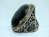 Turkish Handmade Jewelry 925 Sterling Silver Onyx Stone Mens Rings