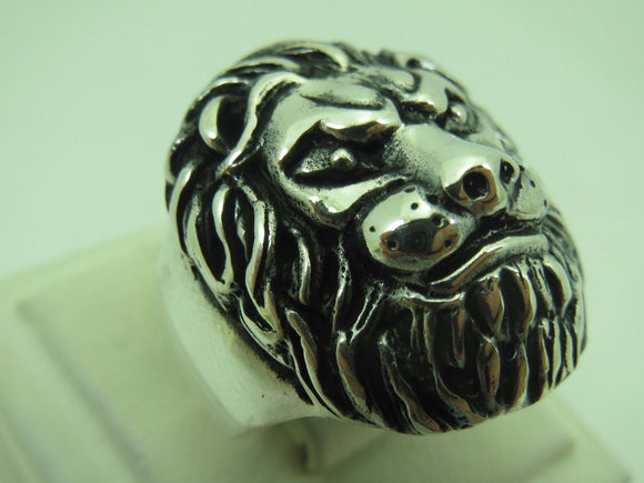 Turkish Handmade Jewelry 925 Sterling Silver Lion Design Mens Rings