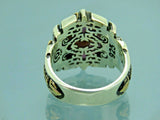 Turkish Handmade Jewelry 925 Sterling Silver Amethyst Stone Antique Mens Rings