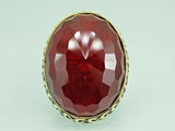 Turkish Handmade Jewelry 925 Sterling Silver Ruby Stone Mens Rings