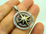 Turkish Handmade Jewelry 925 Sterling Silver Compass Design Men Pendant