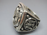Turkish Handmade Jewelry 925 Sterling Silver Eagle Design Mens Rings