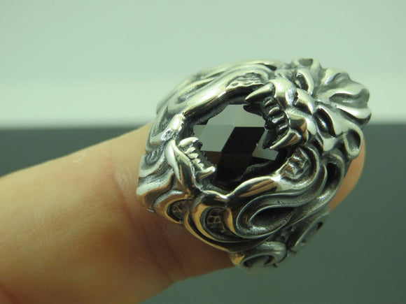 Turkish Handmade Jewelry 925 Sterling Silver Emerald Stone Lion Design –  Stamboul Jewelry