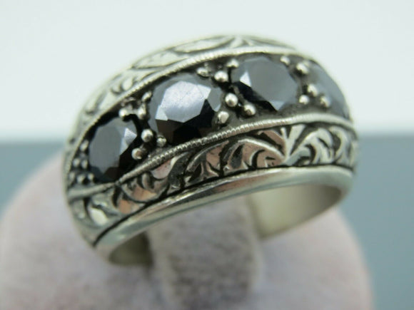 Turkish Handmade Jewelry 925 Sterling Silver Onyx Stone Mens Rings