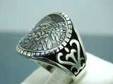 Turkish Handmade Jewelry 925 Sterling Silver Eagle Design Mens Rings