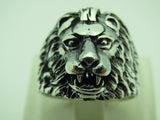 Turkish Handmade Jewelry 925 Sterling Silver Lion Desing Men's Ring Sz 11
