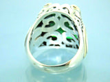 Turkish Handmade Jewelry 925 Sterling Silver Emerald Stone Mens Rings